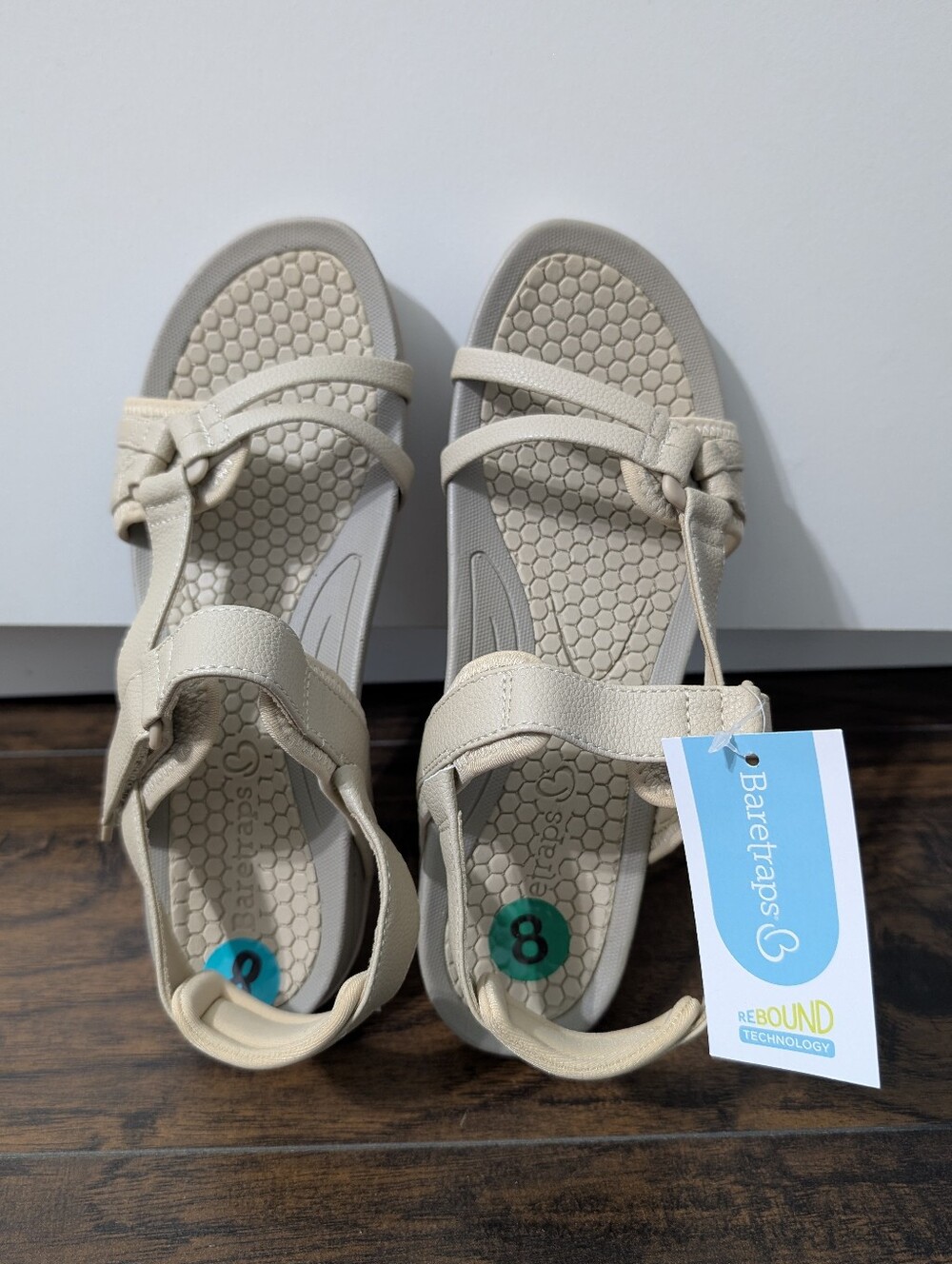 BareTraps Beige Strappy Comfort Sandals - NWT